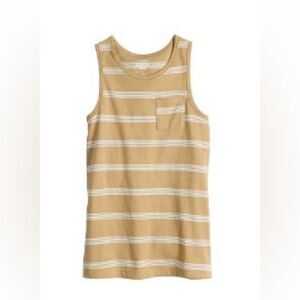 Jumping Beans NEW Boy Tan Striped Essential Tank Top Size 6 Neutral